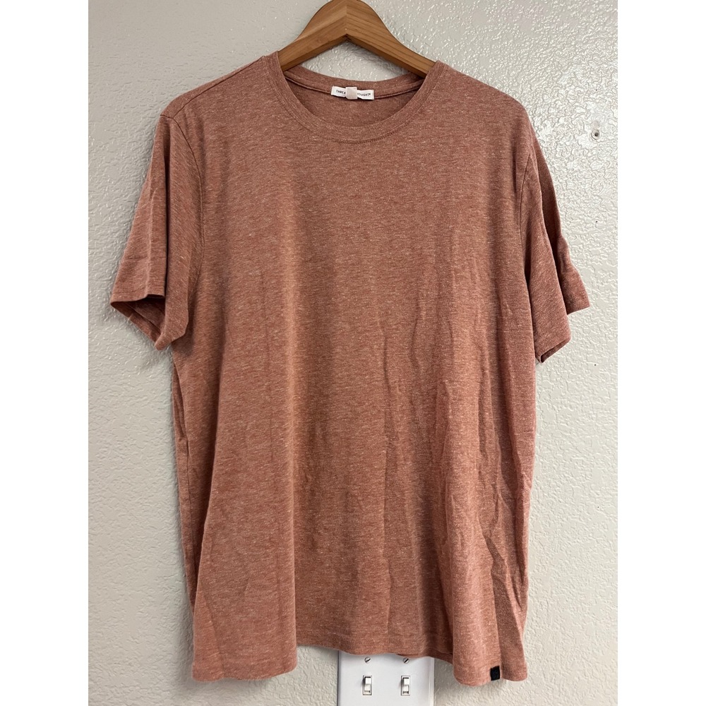 Threads 4 Thought Mens Heathered Clay Orange Tri-Blend Crewneck T-Shirt Large